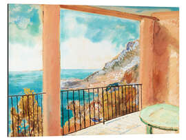 Magnettafel Blick von der Terrasse, Mittelmeer