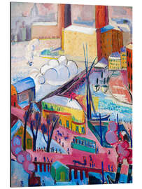 Magnettafel Smokes, Stockholm - Von Stadsgården, Blick über Slussen und Mälaren