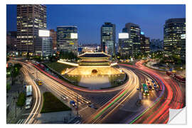 Självhäftande poster Namdaemun Gate in Seoul, South Korea