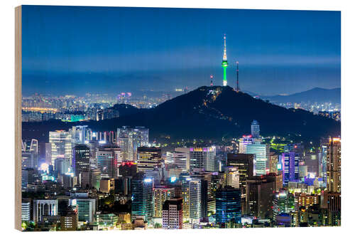 Trebilde View of the skyline of Seoul with Namsan Mountain and N Seoul Tower