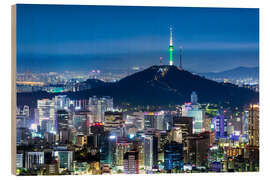 Trebilde View of the skyline of Seoul with Namsan Mountain and N Seoul Tower