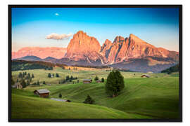 Gerahmter Kunstdruck Seiser Alm, Südtirol