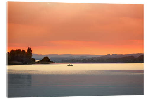 Acrylglasbild Sonnenuntergang am Bodensee