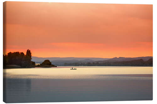 Leinwandbild Sonnenuntergang am Bodensee