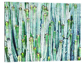 Tableau en plexi-alu Cactus aquarelle