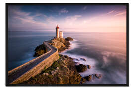 Gerahmter Kunstdruck Phare du Petit Minou im Sonnenlicht (Frankreich/Bretagne)