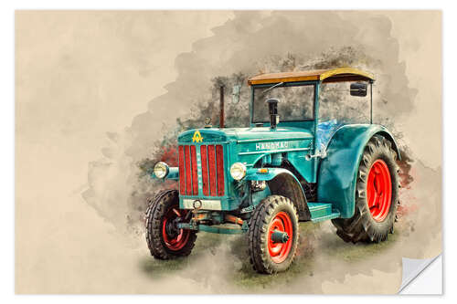 Autocolante decorativo Hanomag Tractor Oldtimer II