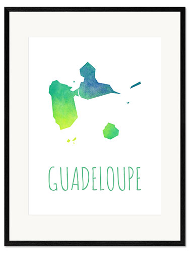 Ingelijste kunstdruk Guadeloupe