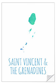 Selvklebende plakat Saint Vincent &amp; the Grenadines