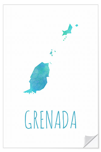 Selvklæbende plakat Grenada