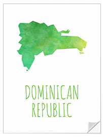 Selvklebende plakat Dominican Republic