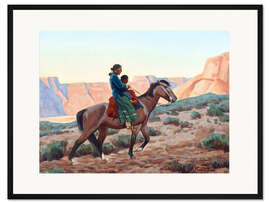 Gerahmter Kunstdruck Navajo Mutter