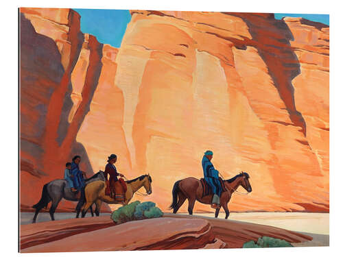 Quadro em plexi-alumínio Navajos in a Canyon