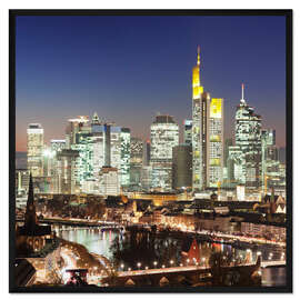 Gerahmter Kunstdruck Frankfurt Skyline