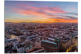 Gallery print Vienna Skyline at sunset, Austria