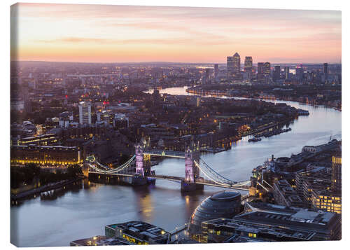 Leinwandbild Bunte Sonnenuntergänge in London