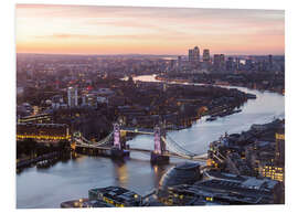 Foam board print Colourful sunsets in London