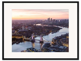 Gerahmter Kunstdruck Bunte Sonnenuntergänge in London