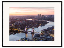 Ingelijste kunstdruk Colourful sunsets in London