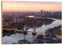 Hout print Colourful sunsets in London