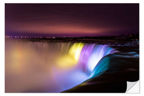 Självhäftande poster Niagara Falls at night