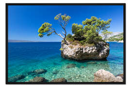 Gerahmter Kunstdruck Strand in Kroatien