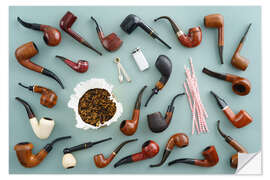 Sticker mural Collection de pipes et accessoires