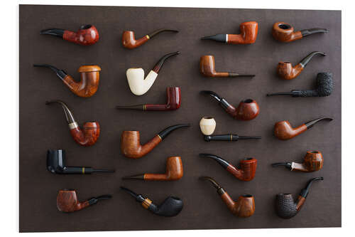 Foam board print Collection of smoking pipes