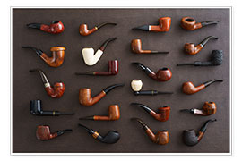 Wall print  Collection of smoking pipes - Elisabeth Cölfen