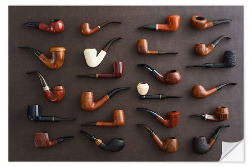 Vinilo para la pared Collection of smoking pipes