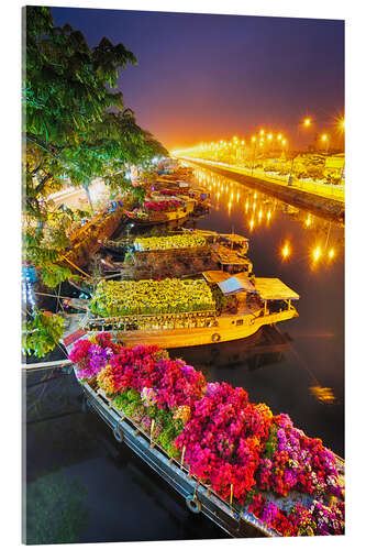 Akryylilasitaulu Saigon Flower Market, Vietnam