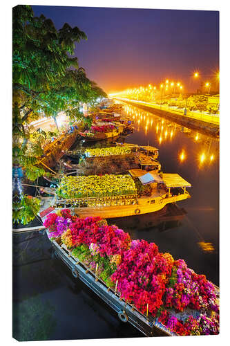 Canvas-taulu Saigon Flower Market, Vietnam
