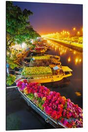 Magnettafel Blumenmarkt in Saigon, Vietnam