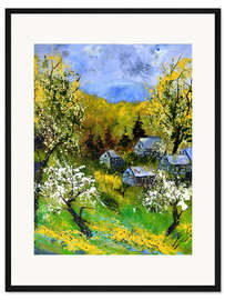 Gerahmter Kunstdruck Ein Dorf im Frühling