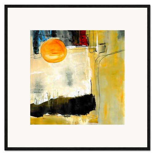 Framed art print Abstrakte Sonne