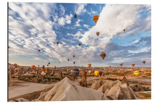 Aluminium print Balloon Parade Cappadocia