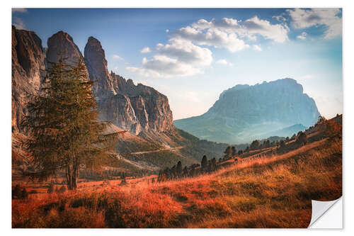 Wandsticker Grödner Joch im Herbst, Dolomiten