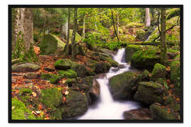 Gerahmter Kunstdruck Gertelsbacher Wasserfälle, Schwarzwald