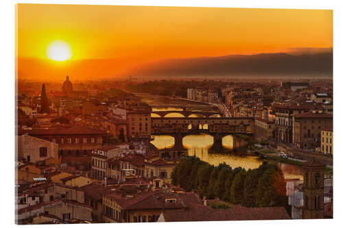 Akryylilasitaulu Florence at sunset, Italy