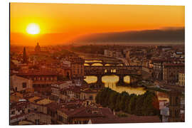 Aluminium print Florence at sunset, Italy