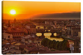 Canvastavla Florence at sunset, Italy