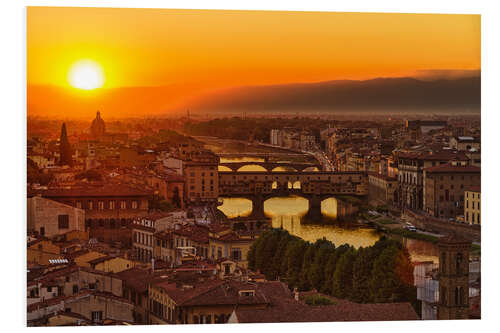 Foam board print Florence at sunset, Italy