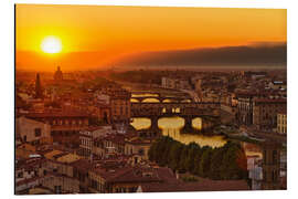 Magnettafel Sonnenuntergang in Florenz, Italien