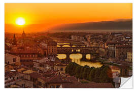 Wall sticker Florence at sunset, Italy