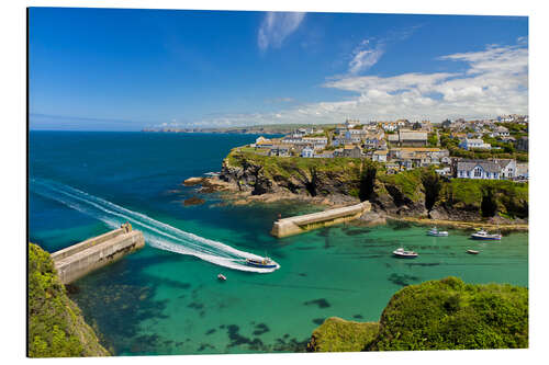 Aluminium print Harbor in Cornwall, England