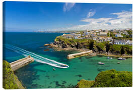 Canvas print Harbor in Cornwall, England