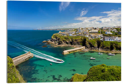 Quadro em plexi-alumínio Harbor in Cornwall, England