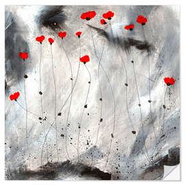 Sticker mural Petits coquelicots