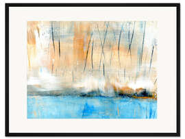 Gerahmter Kunstdruck Winterblau