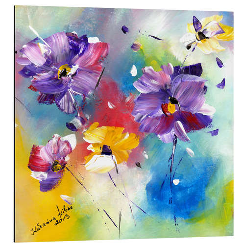 Tableau en aluminium Magnifiques fleurs